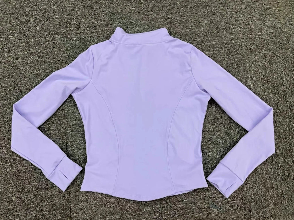 Women’s 2-Piece Yoga Gym Set - Zip-Up Sports Jacket & High-Waist Leggings