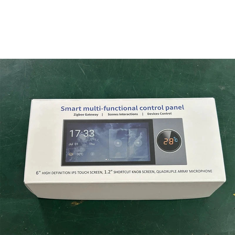 Tuya Smart Home Control Panel 6 Inch Touch Screen In Wall Central Control For Intelligent Devices Scene