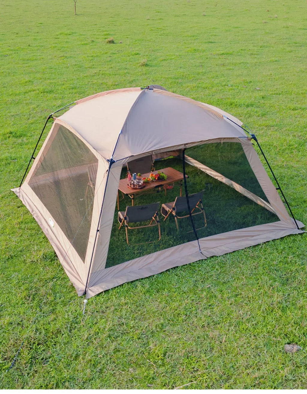 Outdoor Camping Mosquito Net Tent For 6 To 15 Person Rainproof Silver Coated Sunscreen Beach Picnic Sunshade Canopy