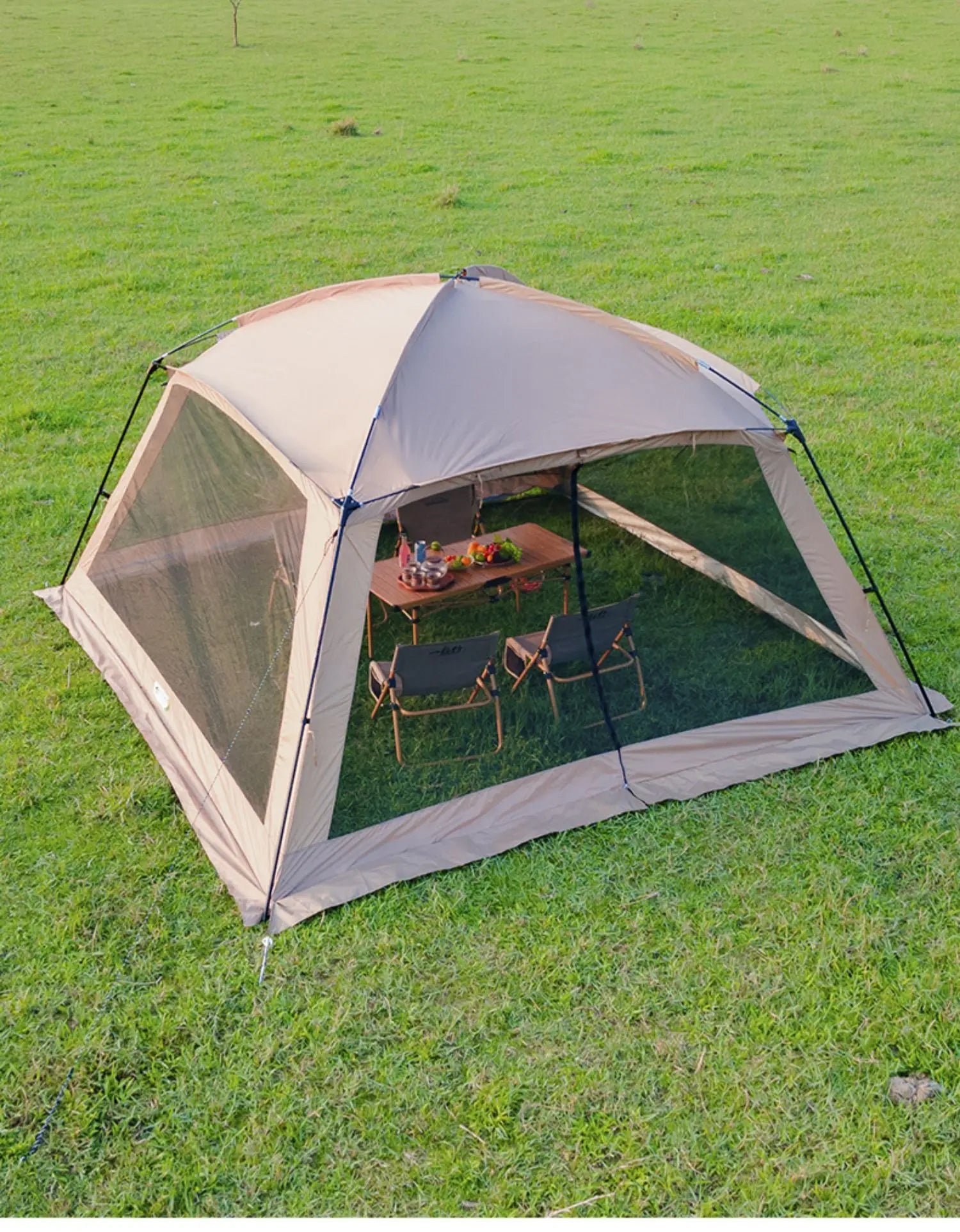 Outdoor Camping Mosquito Net Tent For 6 To 15 Person Rainproof Silver Coated Sunscreen Beach Picnic Sunshade Canopy