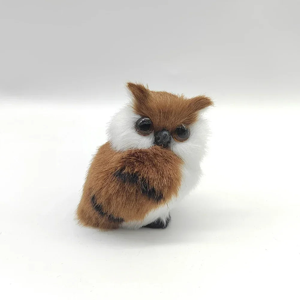 Simulation Owl Ornaments Plush Toys Cute Doll Artificial Fur Toy Christmas Tree Decor Pendant Christmas Gift For Kids Home Decor - trendingshoping.com