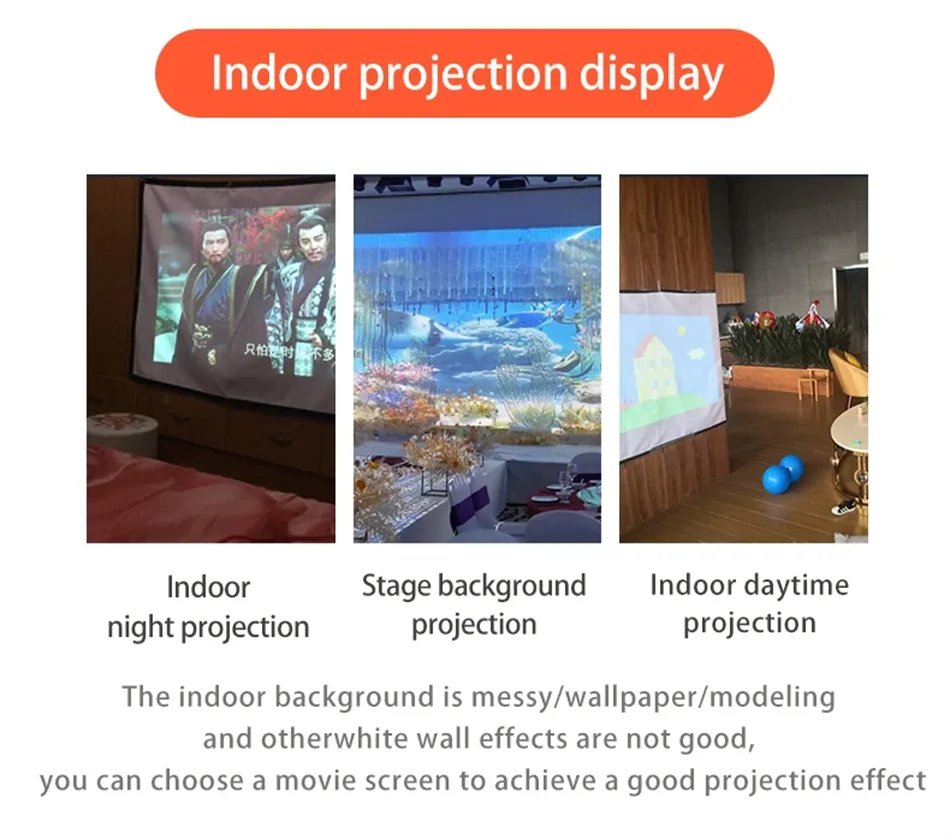 16:9 HD Display Projector Curtain Various Sizes Projection Screen 4K High Quality for Home Office Household Bedroom Accessories