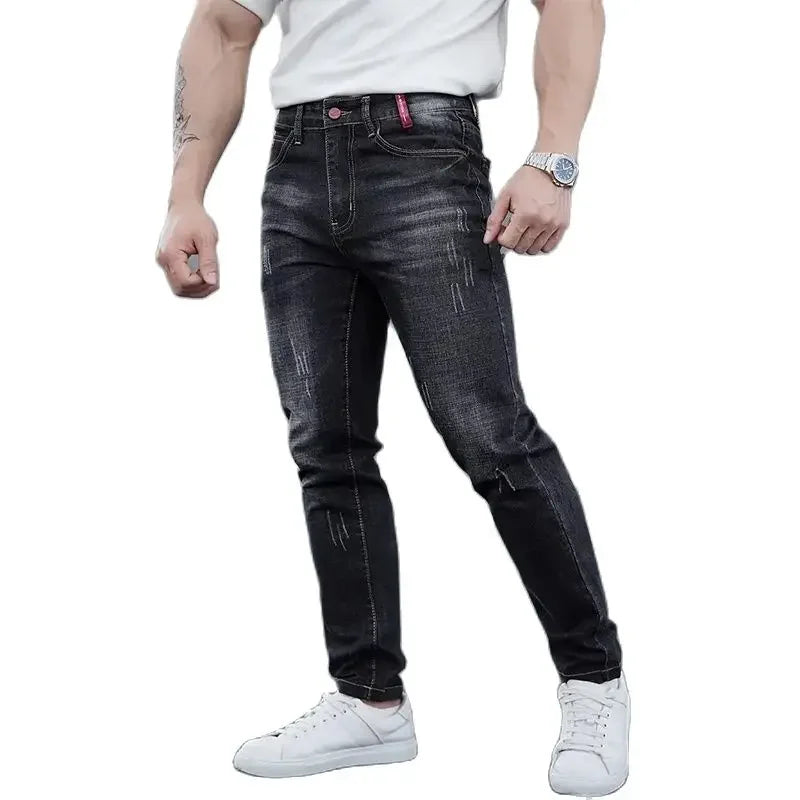2025 Men's Slim Casual Street Classic Skinny Jeans Pencil Jeans Trendyy Stretch Style Comfortable Casual Fashion Versatile