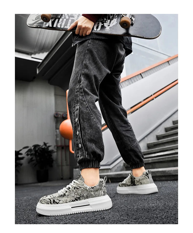 Men’s Casual Platform Sneakers | Breathable Non-Slip Sports Shoes 2025