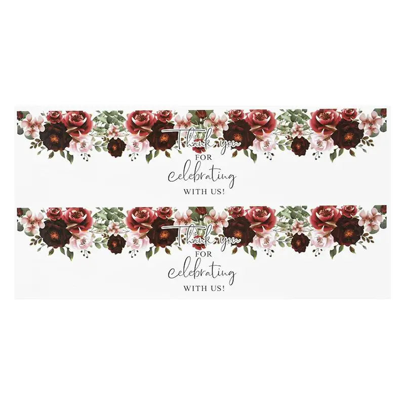30Pcs Thank You for Celebrating with Us Labels Water Bottle Stickers for Wedding Bridal Shower Decoration Jungle Birthday Party