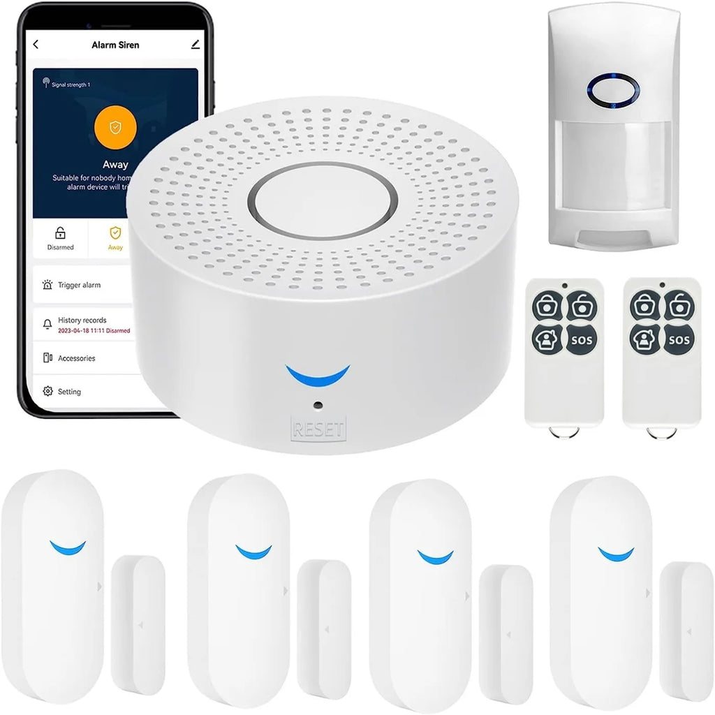 Wireless Wifi Smart Home Automation Security Alarm System With Door Sensor Motion Sensor Smart Life App Burglar Siren