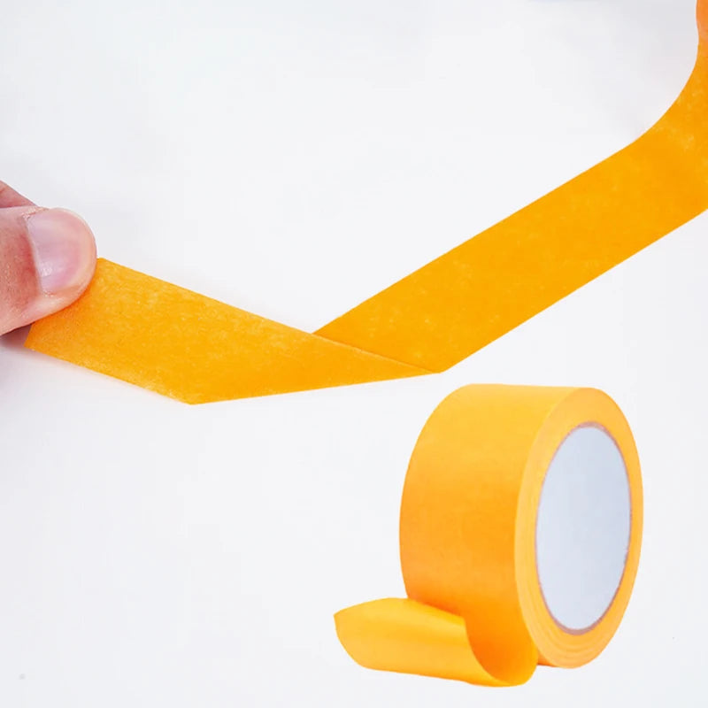 yellow Adhesive Masking Tape | Textured Paper for Car Paint & Decorationting Model Tool