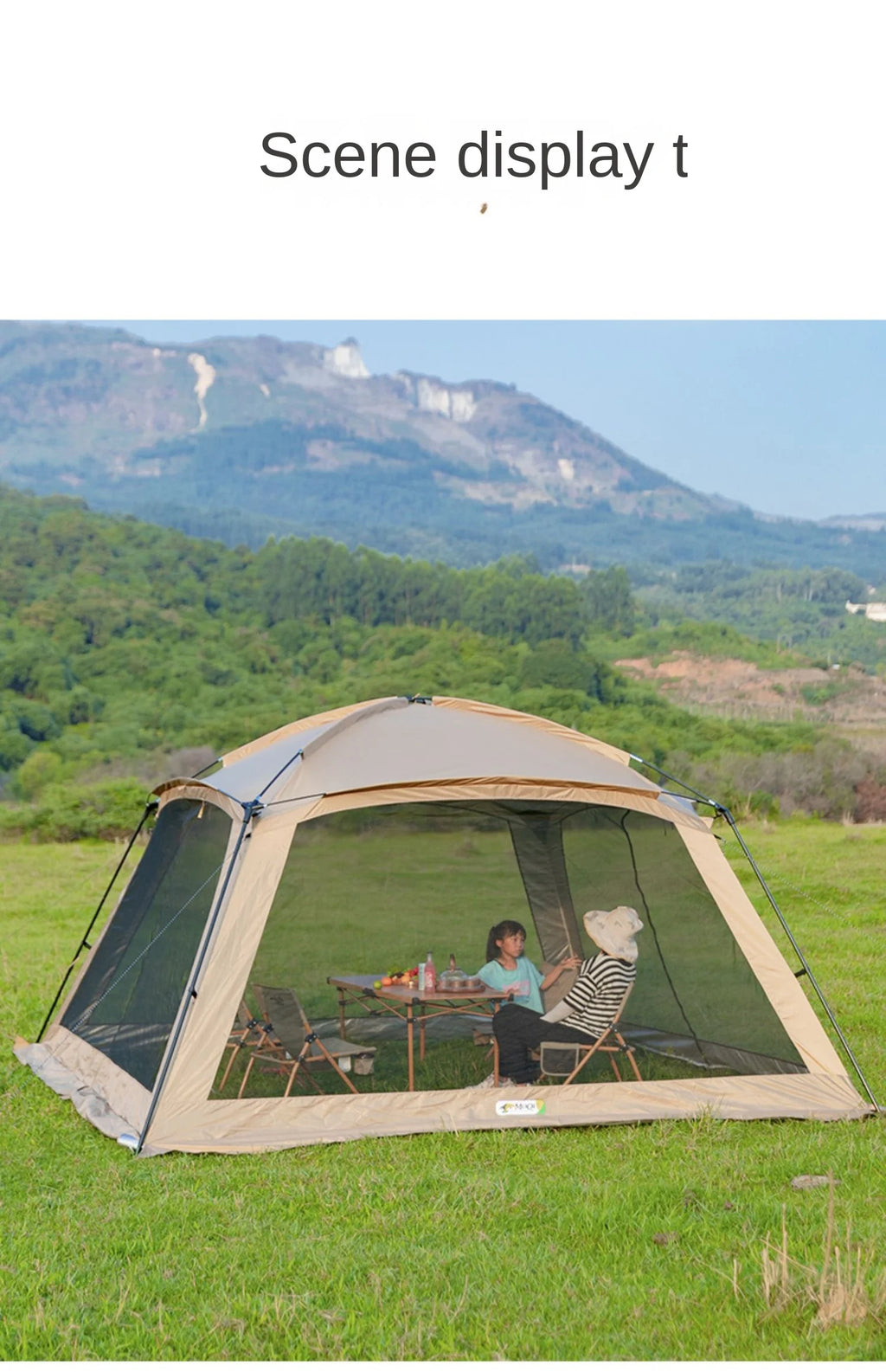 Outdoor Camping Mosquito Net Tent For 6 To 15 Person Rainproof Silver Coated Sunscreen Beach Picnic Sunshade Canopy