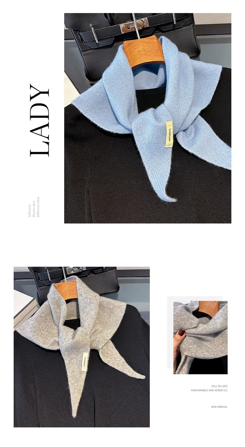 100% Wool Winter Scarf For Women Long Warm Cashmere Scarves Hijab Solid Lady Shawl Wrap Female Pashmina Bandana Head Scarfs New