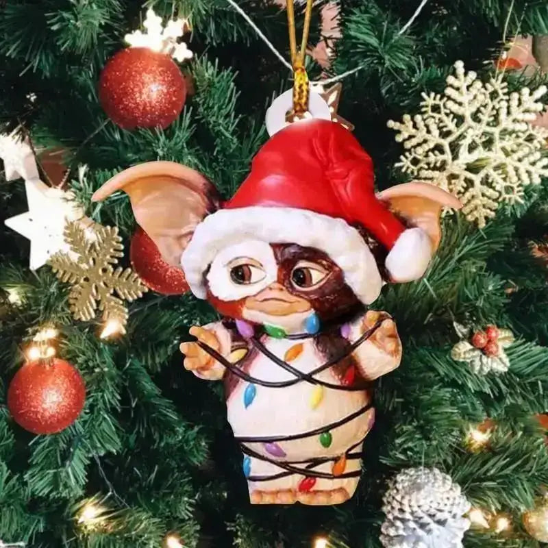 Xmas Gremlins Santa Hat Socks Dog Honeycomb Ball Christmas Tree Pendant Christmas Party Decorations Children Christmas Gift - trendingshoping.com