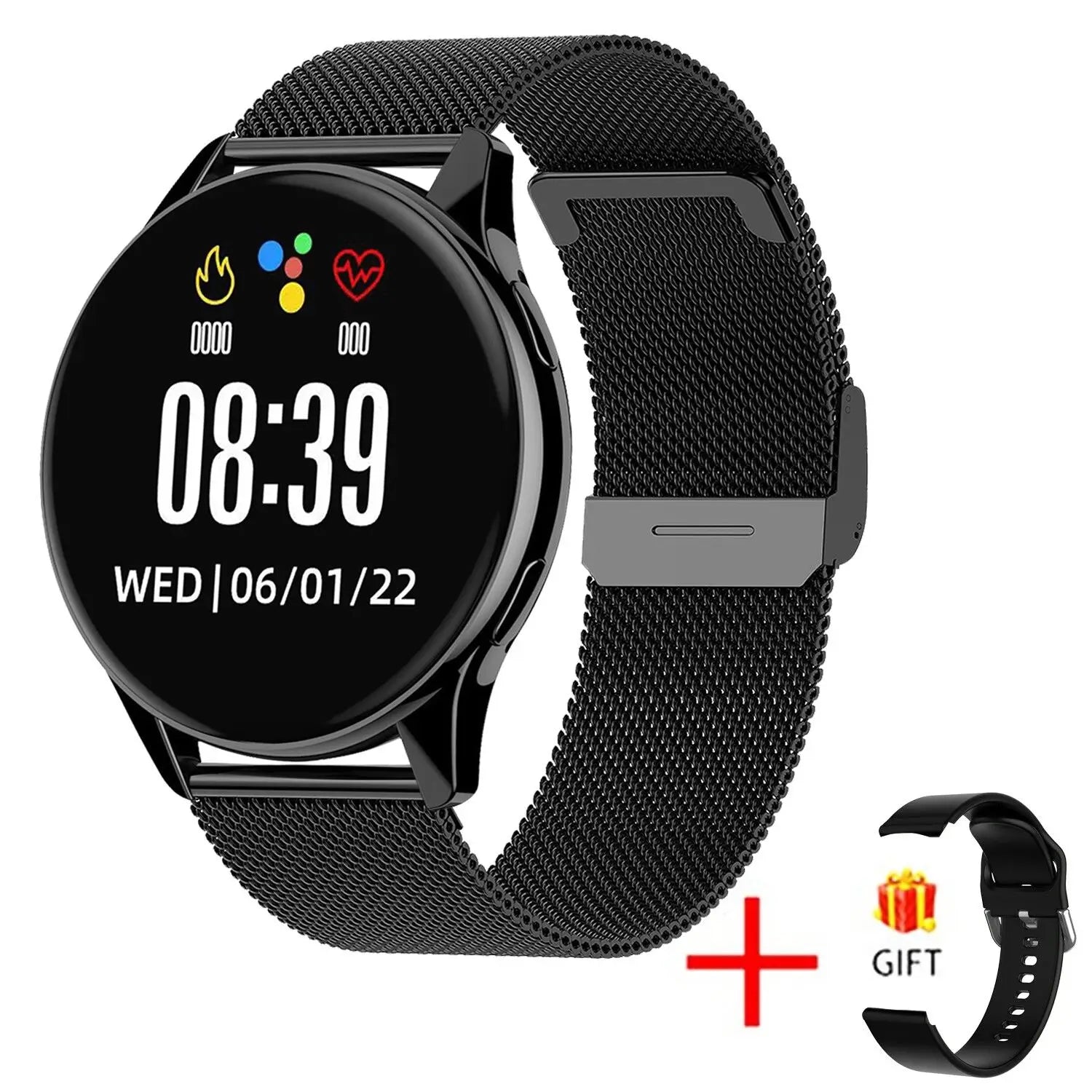 LIGE Smart Watch 2025 – Wireless Charging, Bluetooth Calls, Fitness Bracelet, Custom Watch Face for Men & Women + Box