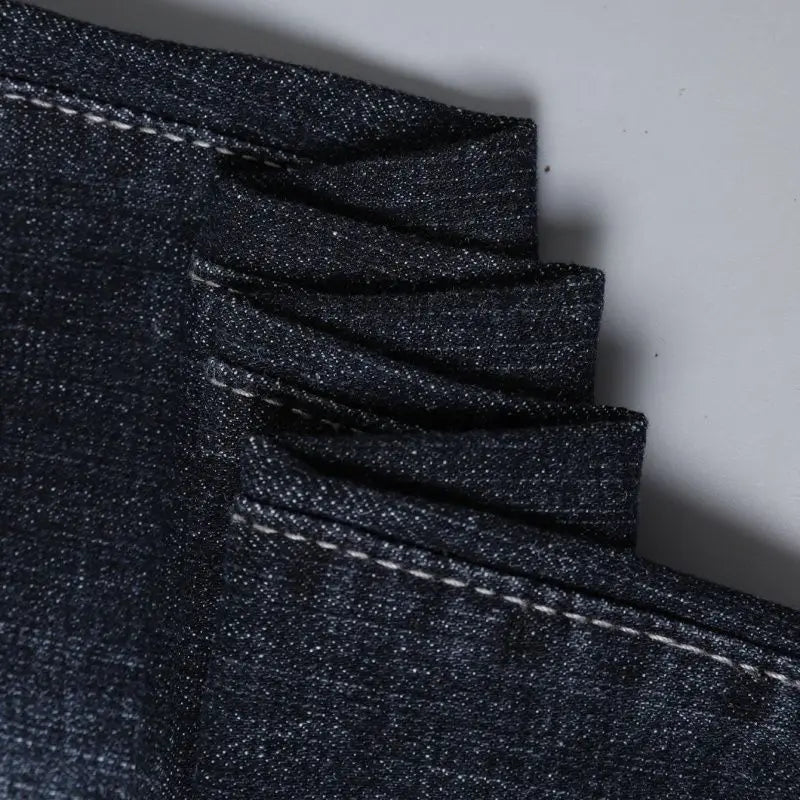 Mens Stretch Black Jeans Slim Fit Straight Leg Pants