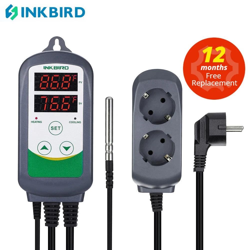 INKBIRD ITC-308 Heating and Cooling Dual Relay Temperature Controller, Carboy, Fermenter, Greenhouse Terrarium Temp. Control - trendingshoping.com