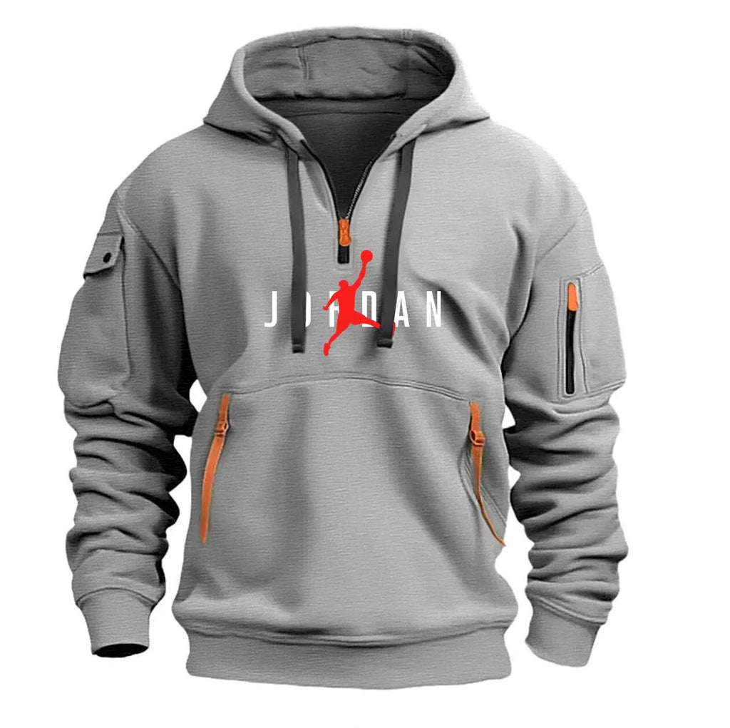 Men's hooded casual, loose-fit hooded fashionable sports hoodie shirt