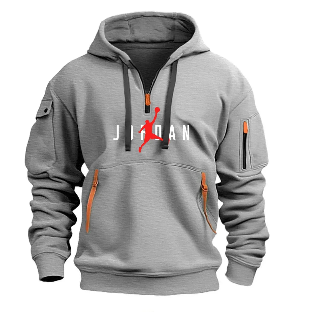 Men's hooded casual, loose-fit hooded fashionable sports hoodie shirt