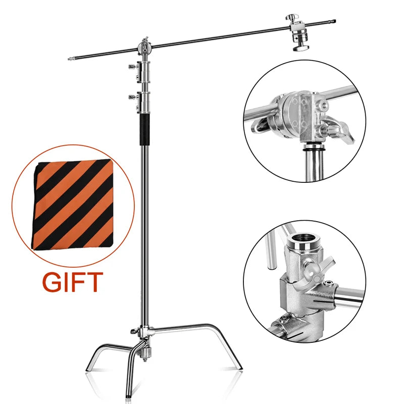 Photography Light Stand C-Stand Adjustable Metal Tripod for Studio Softbox