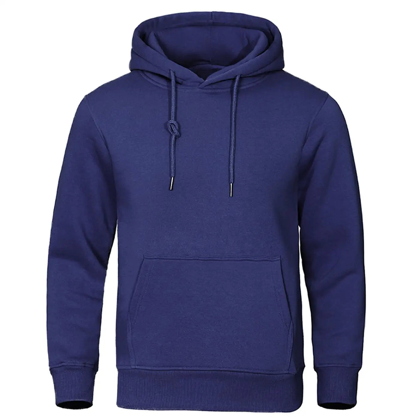 Men's Solid Oversized Fleece Hoodie – Warm Casual Hooded Sweatshirt with Pocket – Autumn/Winter Comfort Fashion Top