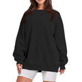 Women's Round Neck Pullover Sweatshirt - Loose Fit Long Sleeve Sports Casual Top for Spring/Autumn