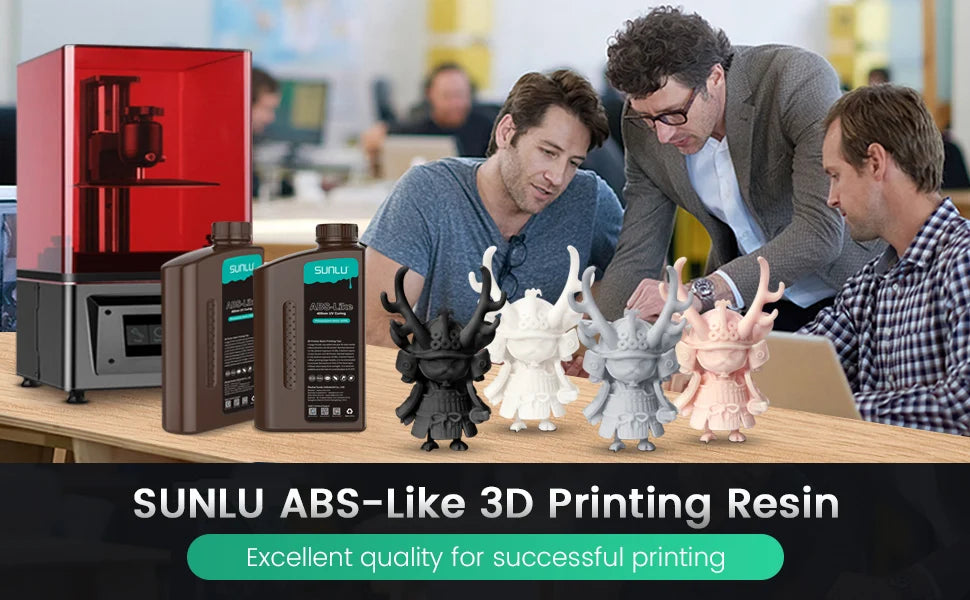 SUNLU ABS-Like 3D Printer Resin – 405nm Rapid UV-Curing, Water Washable, 1000g Bottle