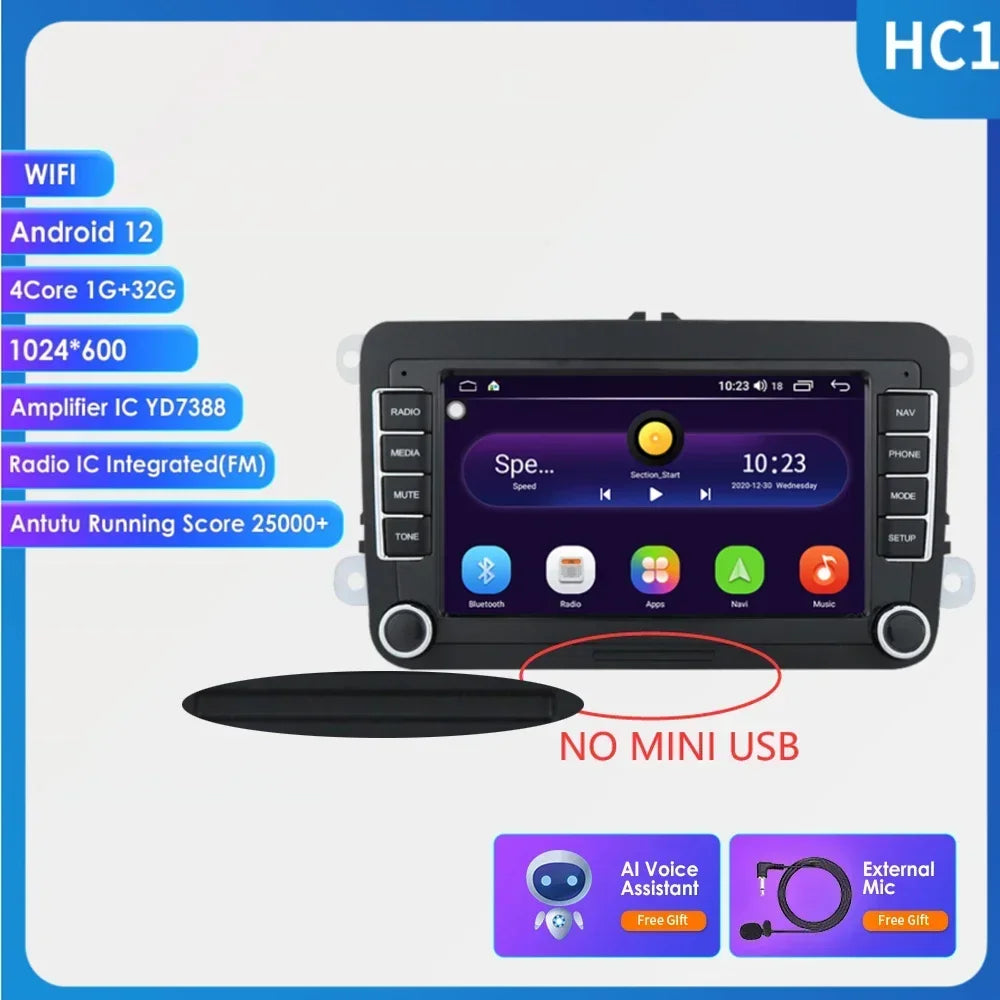 Android 13 Car Radio for VW POLO GOLF 5 6 Plus PASSAT B6 JETTA TIGUAN TOURAN SHARAN SCIROCCO CADDY Seat Carplay Audio Stereo GPS - trendingshoping.com