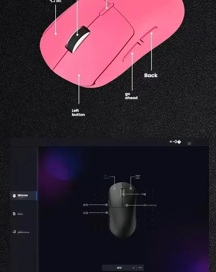 A New Generation M348 Lightweight Wireless Bluetooth Mouse 6-speed 6400DPI1K Return Rate Ultra-low Delay E-sports Sensor