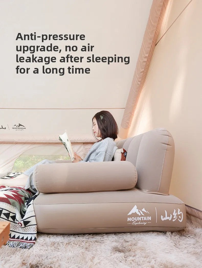 Outdoor Camping Inflatable Sofa Portable Folding Air Mattress For Hiking Tent Home Use