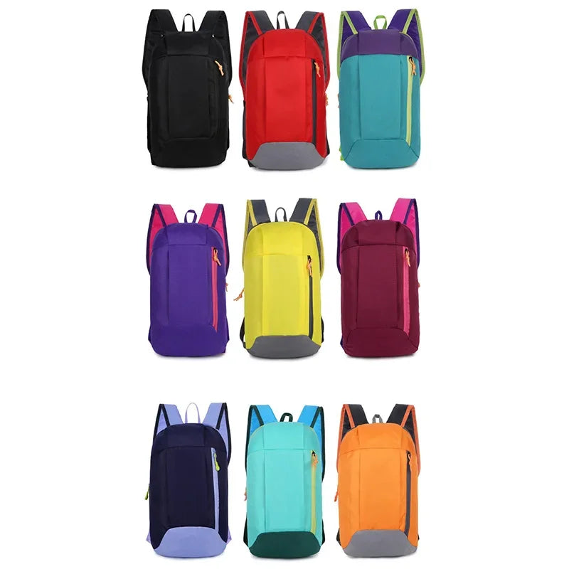 Outdoor Sports Lightweight Waterproof Backpack Travel Hiking Bag with Zipper Adjustable Belt Camping Knapsack for Men Women and Children