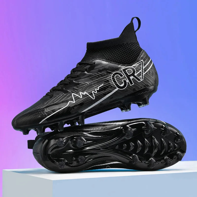 New Men Soccer Shoes Cleats Outdoor Match Training Football Boots Long Spikes Comfortable Breathable Non Slip for Adults and Boys
