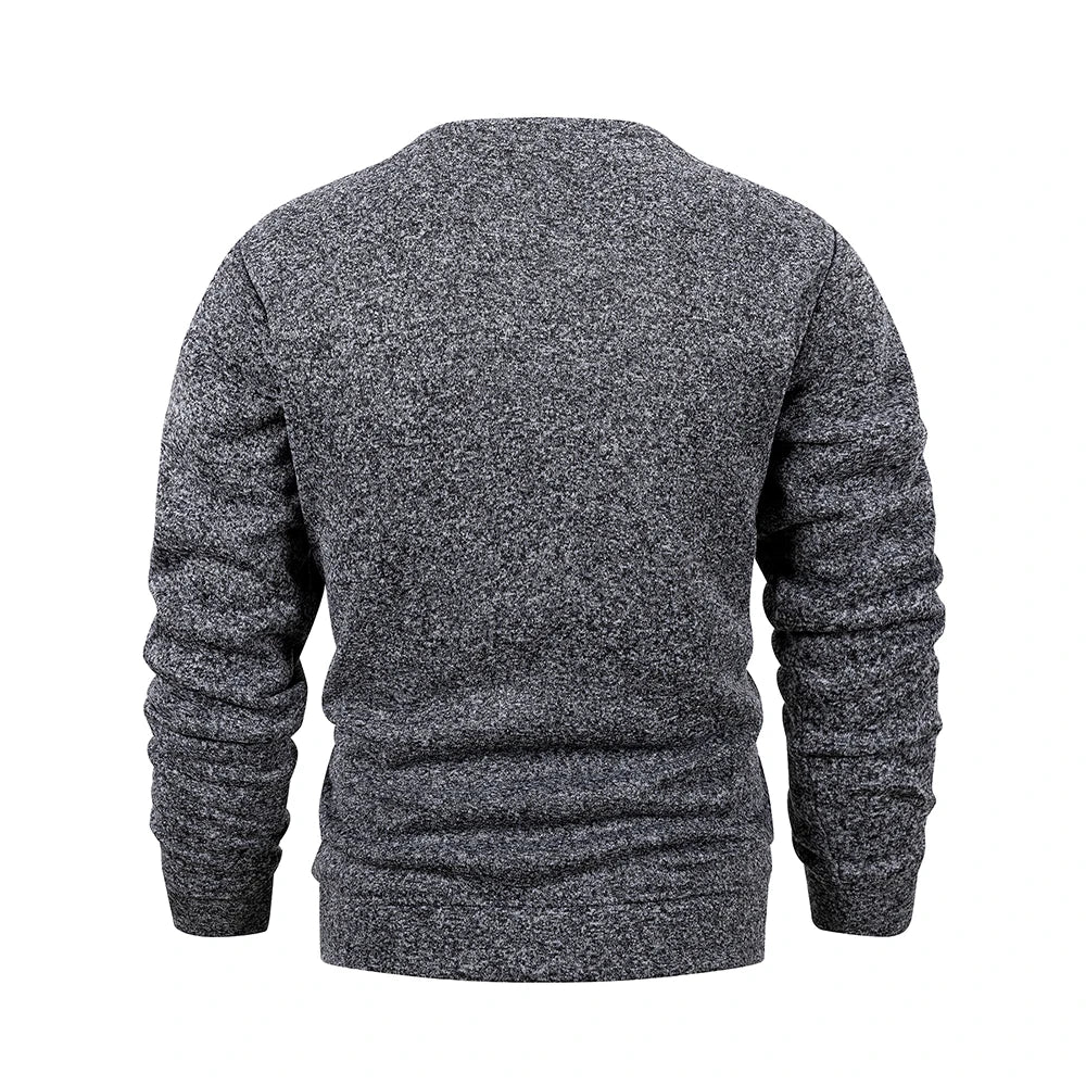 Men’s Long Sleeve Crew Neck Sweater Basic Pullover Autumn Warm Casual Sweatshirt