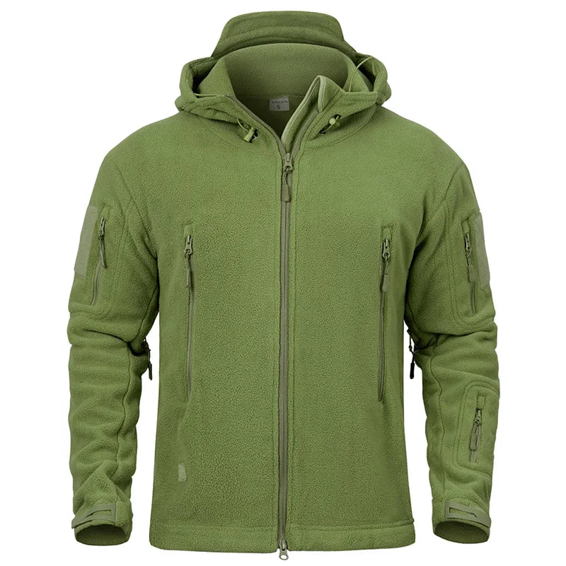Men’s Tactical Fleece Jacket – Warm Winter Hoodie for Outdoor Hiking and Sports