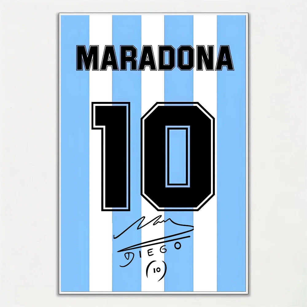 Football Jersey Name Poster Home Living Room Bedroom Bar Cafe Wall Art Decor