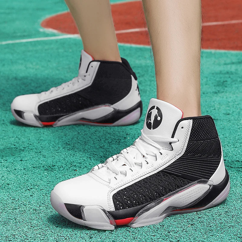 Men’s High-Top Basketball Sneakers | Breathable Non-Slip Outdoor Sports Shoes