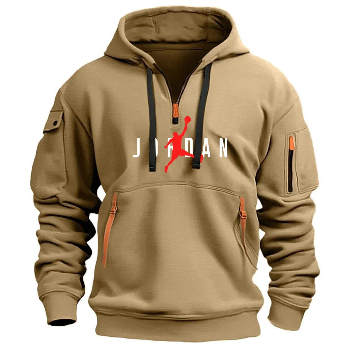 Men's hooded casual, loose-fit hooded fashionable sports hoodie shirt