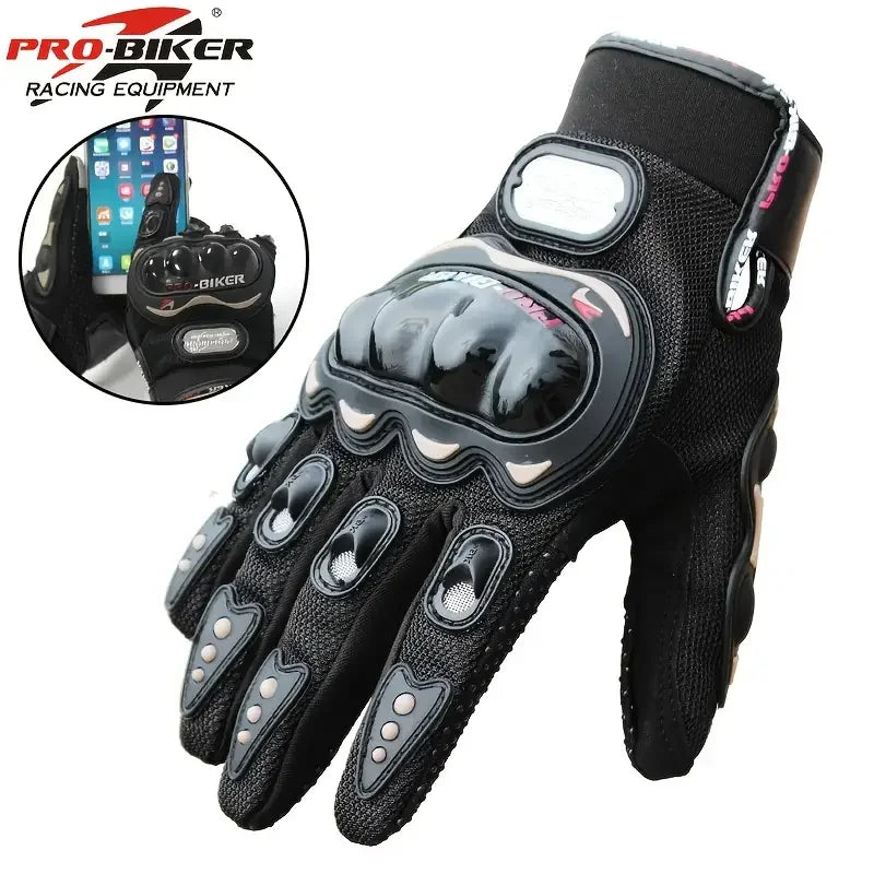 Touch Screen Motorcycle Gloves Breathable Anti Slip Sports Riding Gloves