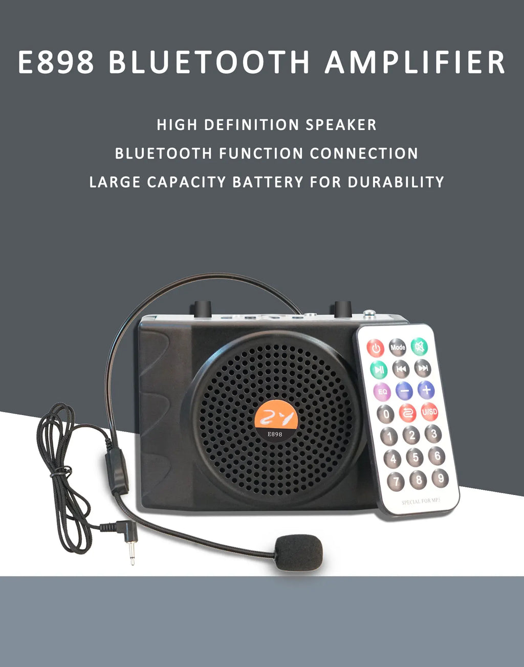 Speaker for Teachers Loudspeaker Microphone Portable Voice Amplifier Mini Wired Audio Natural Stereo Sound Speech