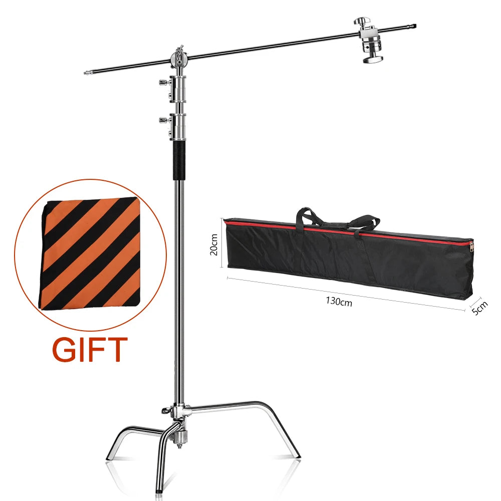 Photography Light Stand C-Stand Adjustable Metal Tripod for Studio Softbox