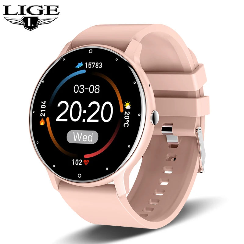 LIGE Smart Watch for Women & Men – Full Touch Screen, Bluetooth 5.2 Call, Waterproof Sports Fitness Tracker IP67 ZL02