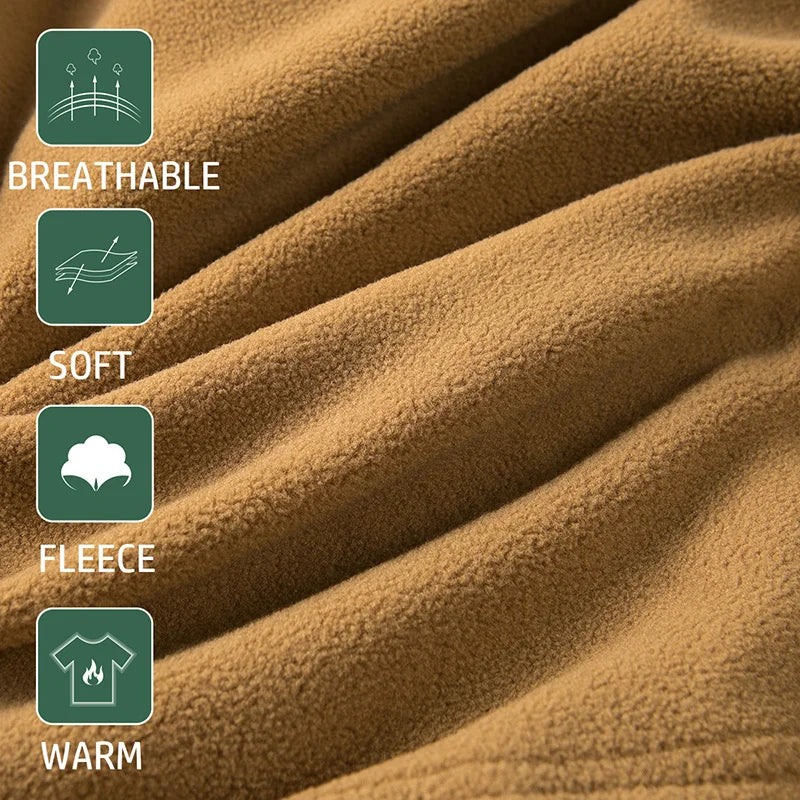 Men’s Tactical Fleece Jacket – Warm Winter Hoodie for Outdoor Hiking and Sports