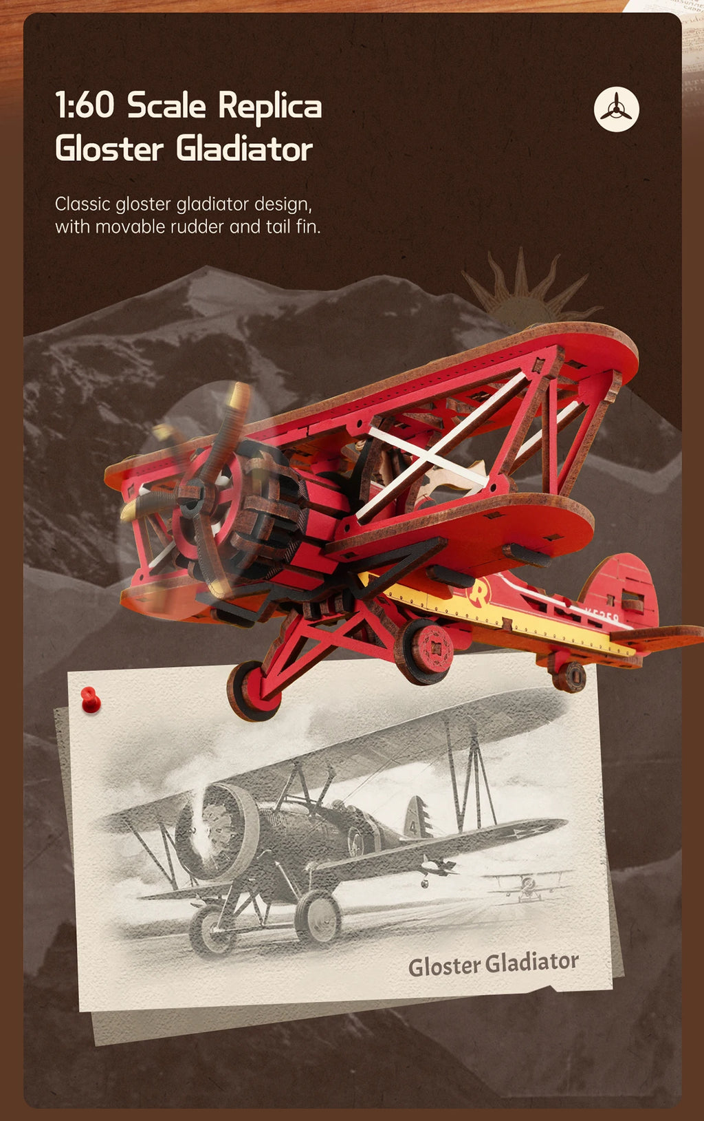 Robotime Rokr Gravity Swing Model Building Kit 3D Wooden Puzzle kit Sky Captain kit Ocean Fisher kit Best Gifts for Adults Teens - trendingshoping.com