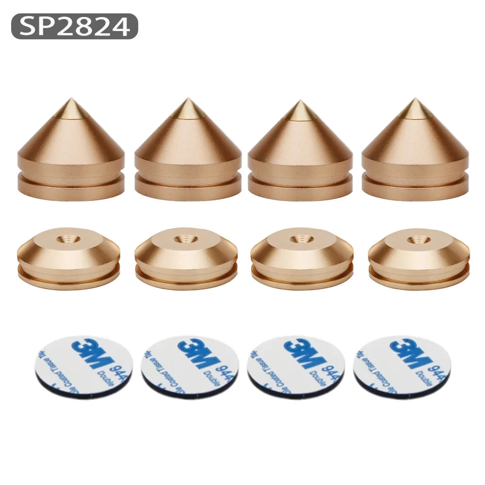 Speaker Stand Feet Foot Pad aluminium alloy metal Spikes Cone Floor Foot Nail for loudspeakers Shoes Spike shock absorber