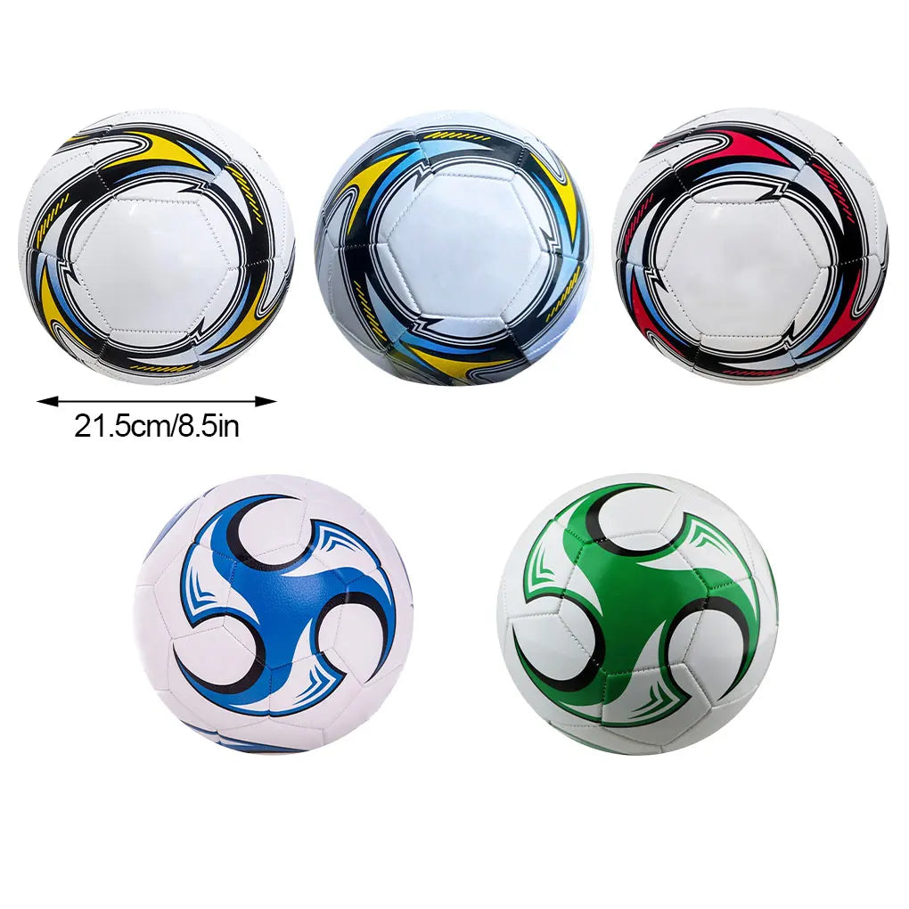 Official Size 5 Training Soccer Ball - Durable Machine-Stitched PVC Football