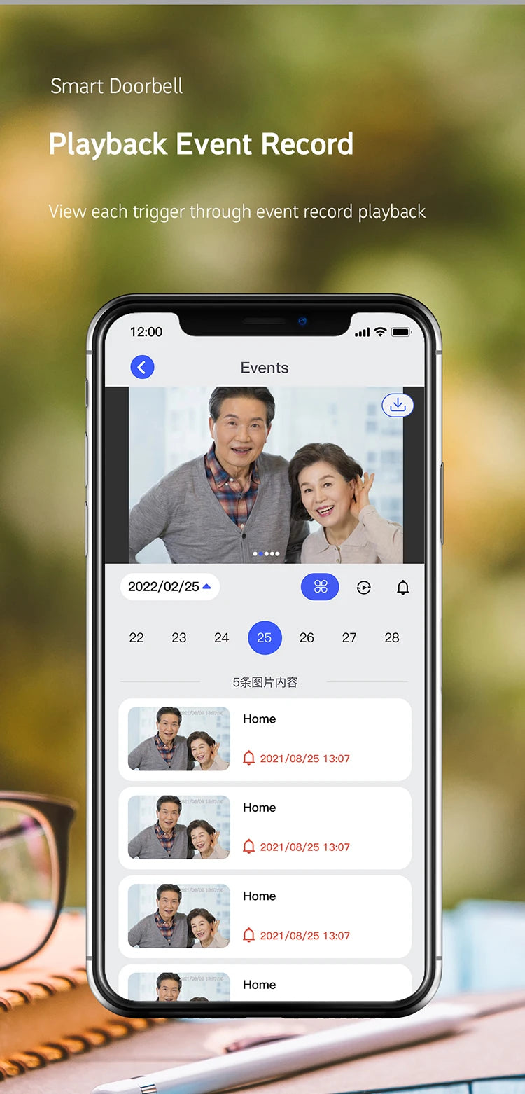 2024 New Electronic Doorbell With 100 Degree Wide Angle Lens Cloud Storage Support Ultra Low Power Consumption