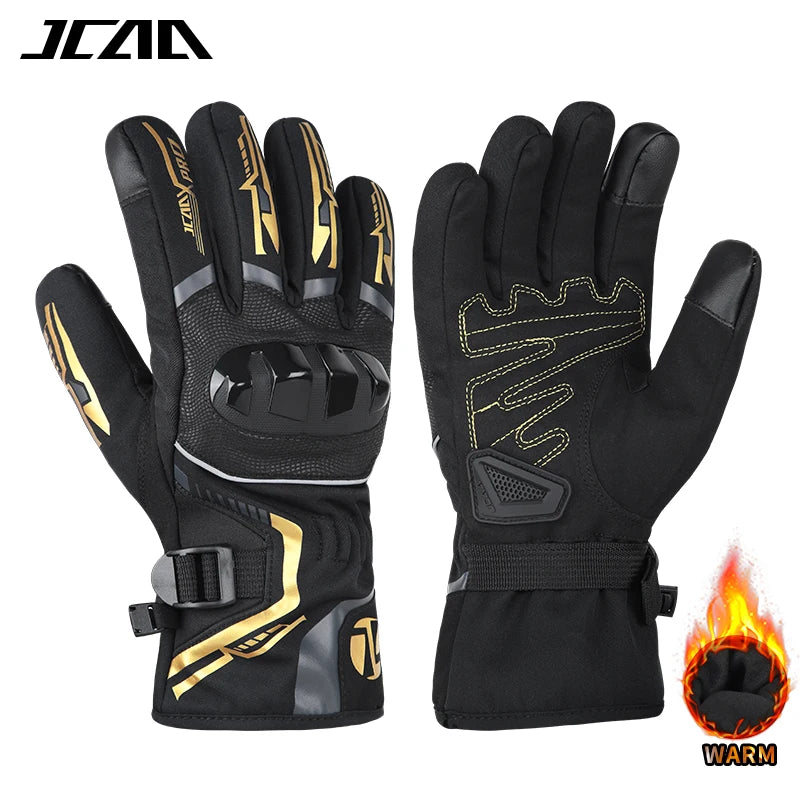 Warm Winter Riding Gloves Waterproof Thickened Insulation & Hard Knuckle Protection | Motorcycle & Bike Gloves (Great Present)