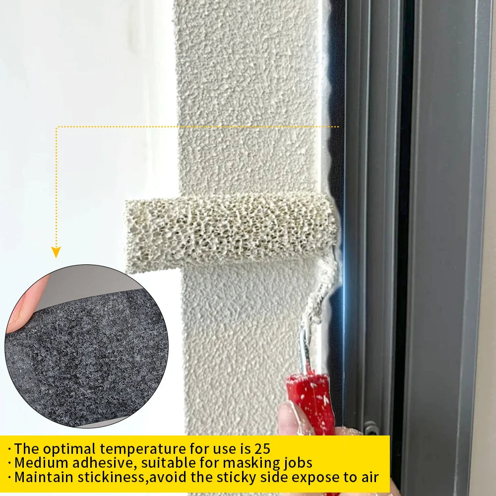 Black Crepe Masking Tape | Single-Sided Adhesive for Art, Car & Craft Projects (10/20/50m)