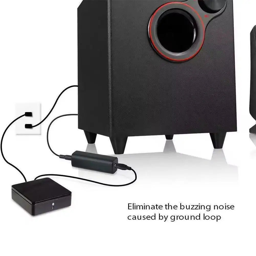 Speaker Line  Aux Audio Noise Filter Ground Loop Noise Isolator Eliminate for Car Stereo Audio System Home Stereo
