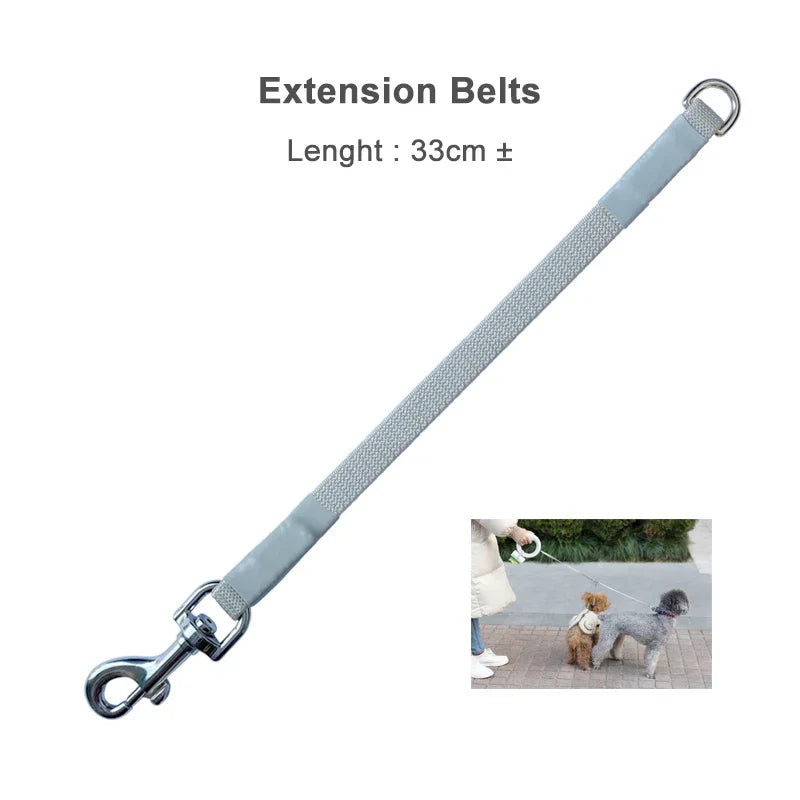 Pet Leash Poop Bag Dispenser Extension Belt with Bags
