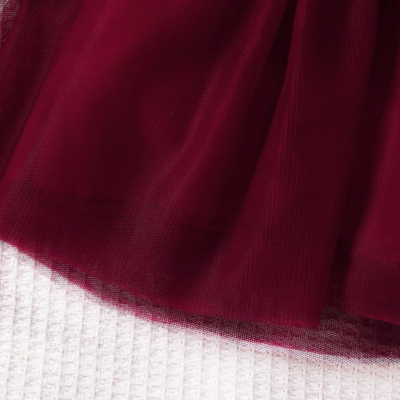 Girls Autumn Winter Velvet Long Sleeve Princess Dress With Mesh Bow Party Festive Wear