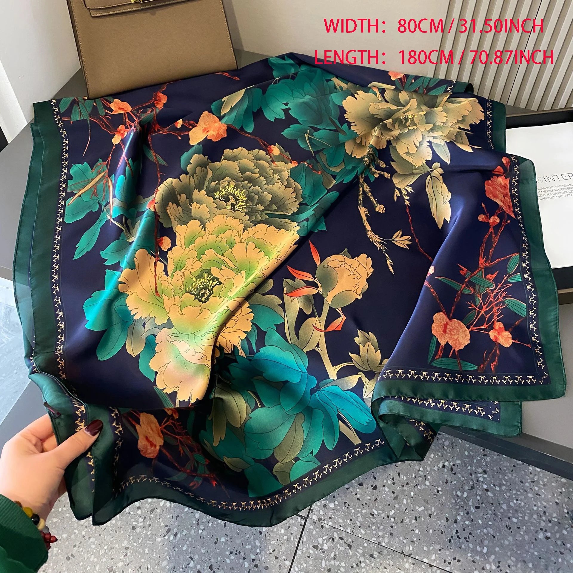 Spring Scarf Women's Luxury Design Polyester Material Soft Shawl Beach Scarf