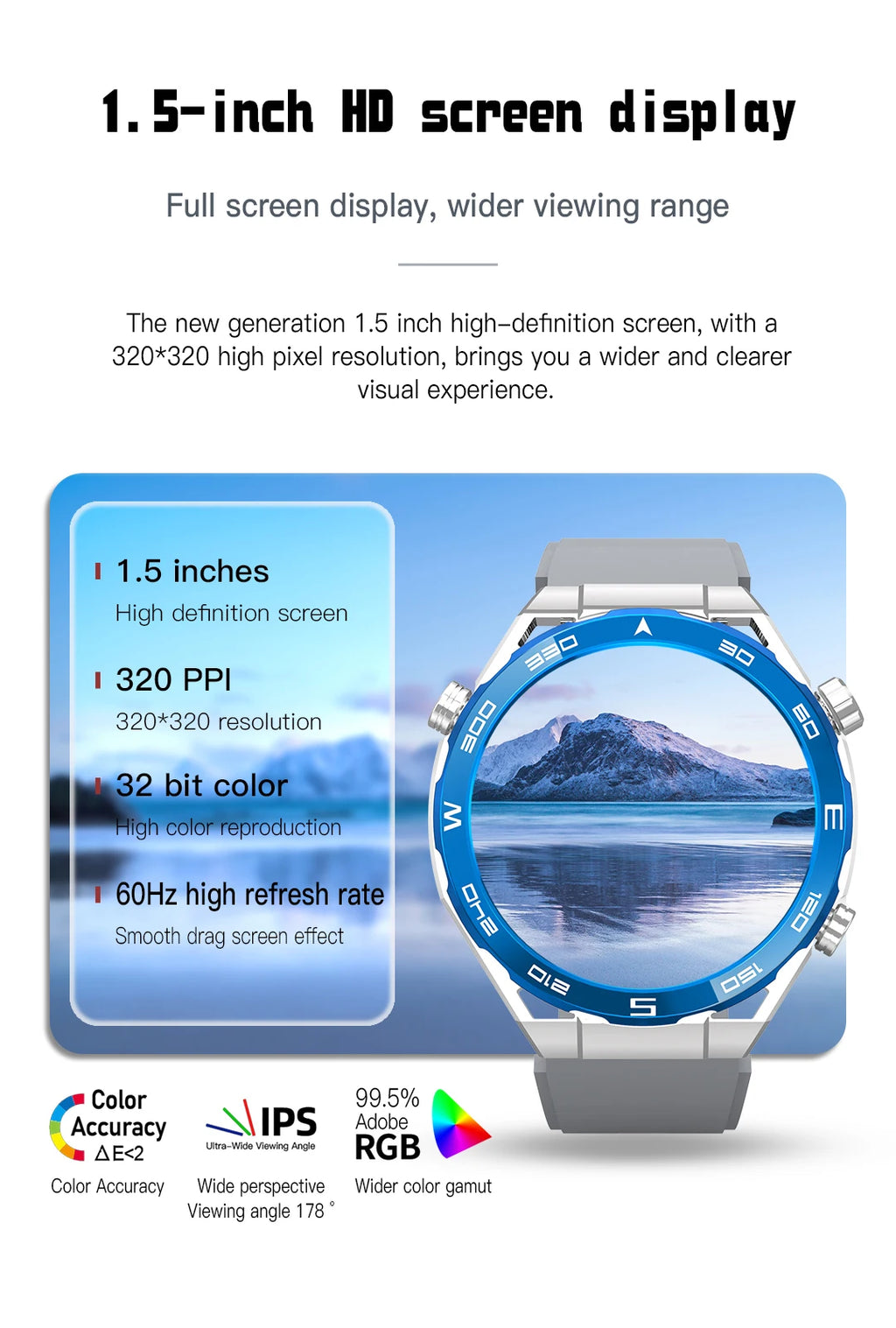 Smart Watch for Men & Women – Outdoor Fitness Tracker with Heart Rate, Calorie, Step Counter, Sport Watch & Music Player