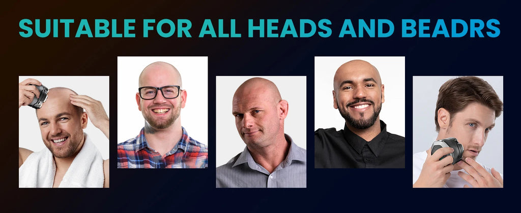 KENSEN Electric Head Shaver for Bald Men 6D Magnetic Razor Hair Trimmer USB Rechargeable LED Display Wet/Dry Shave Beard Shaver - trendingshoping.com